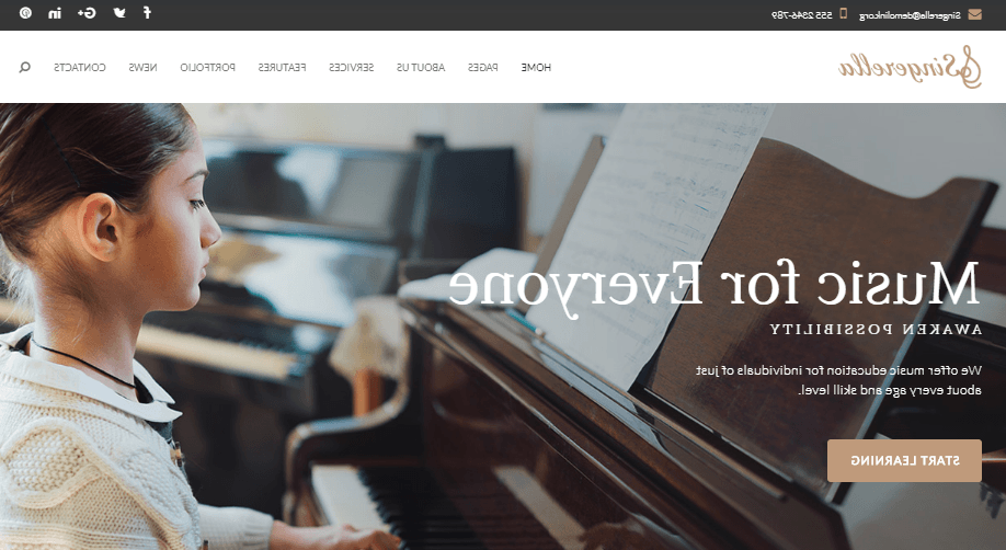 Singerella - Music School WordPress Theme