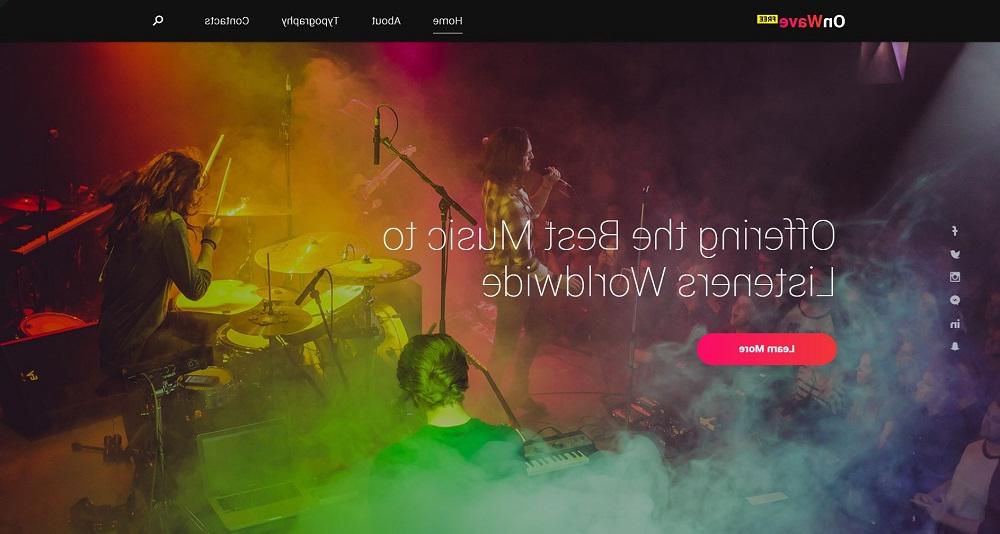 OnWave Music Radio Responsive Free HTML5 Template